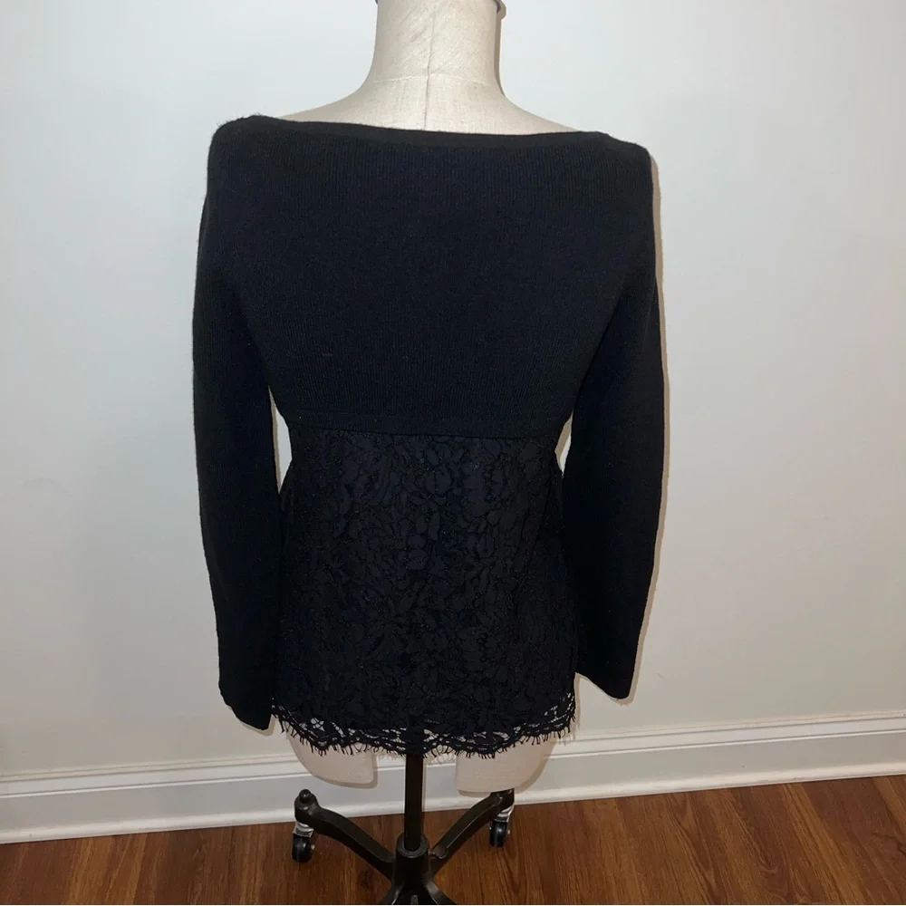 White House Black Market WHBM Lace-Back Sweater XS